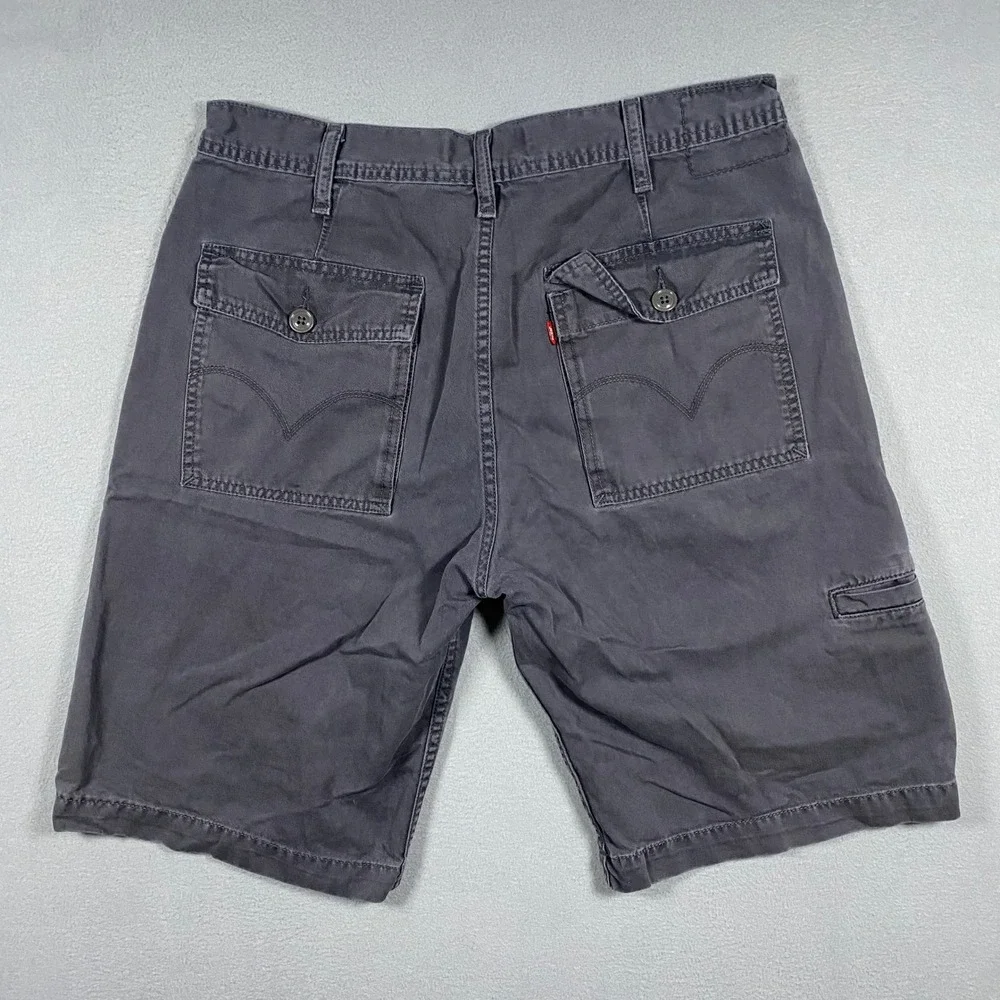 Levi's Workwear Shorts Mens W34 Gray Cotton Utility Cargo Carpenter 366453371